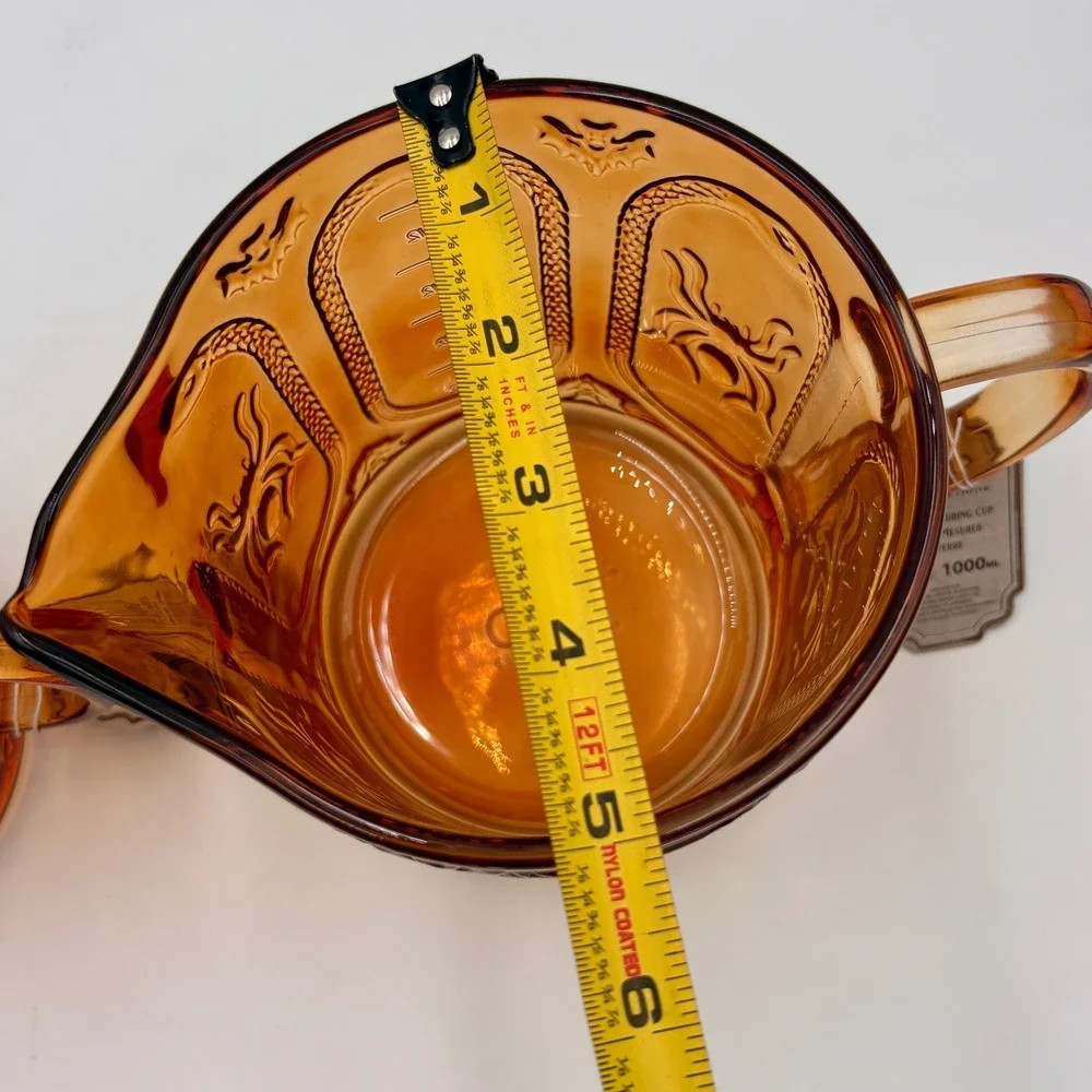 Cook With Color CWC Amber Glass Measuring Cup Set Spider Bat Snake Halloween